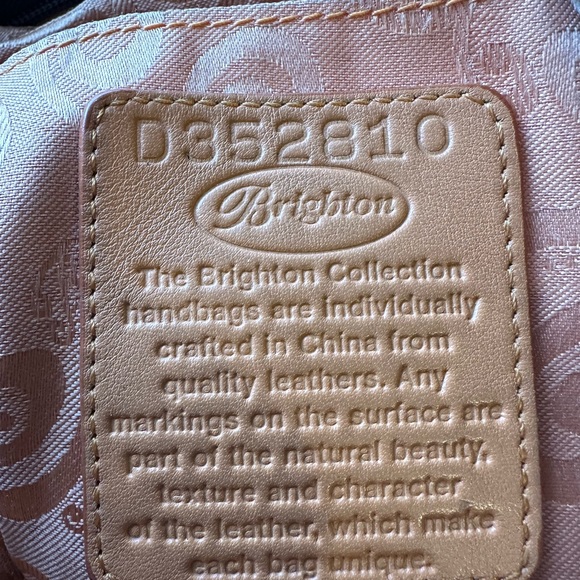 BRIGHTON Cher Brown Croco-Embossed Patent Leather w/Brown Leather Trim - Picture 6 of 6